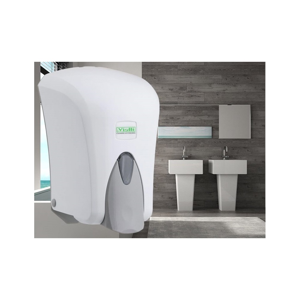 Adagoló folyékony szappanhoz 1 liter műanyag S6 Vialli fehér - Image 2