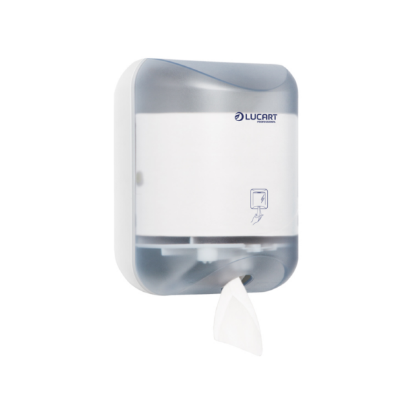 Adagoló toalettpapírhoz műanyag L-One Mini Lucart_892288W áttetsző fehér/fehér