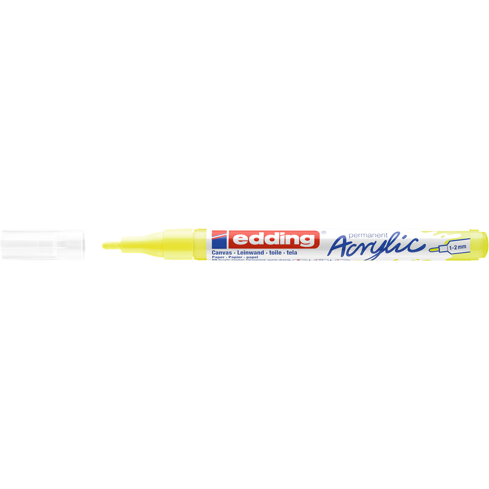 Akril marker 1-2mm, Edding 5300 neon sárga