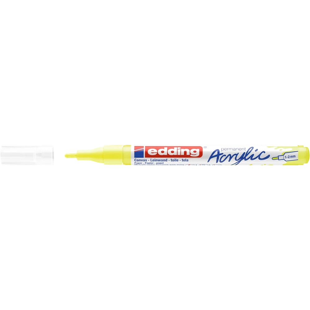 Akril marker 1-2mm, Edding 5300 neon sárga