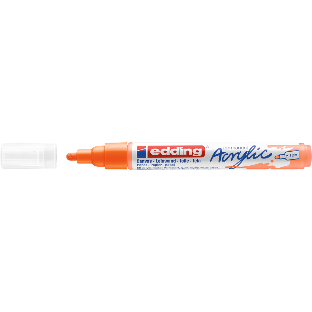 Akril marker 2-3mm, Edding 5100 neon narancssárga