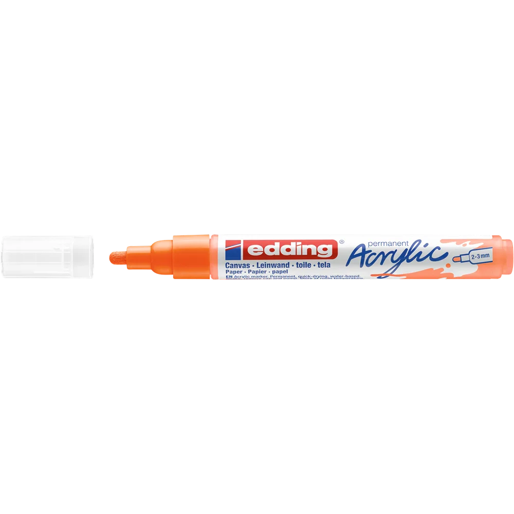 Akril marker 2-3mm, Edding 5100 neon narancssárga