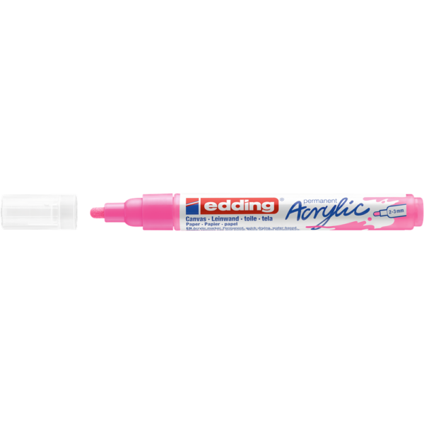 Akril marker 2-3mm, Edding 5100 neon rózsaszín