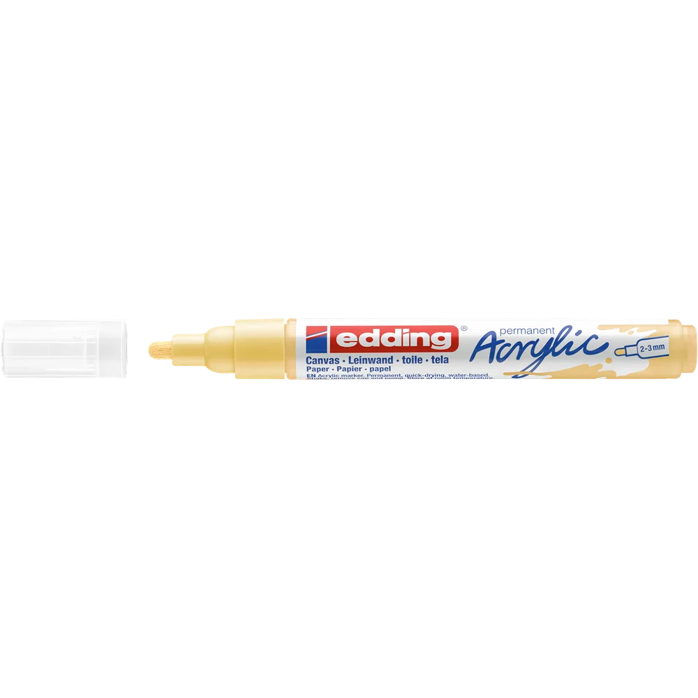 Akril marker 2-3mm, Edding 5100 pasztell sárga