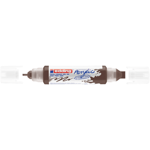 Akril marker 2-3mm, és 5-10mm, 3D kétvégű Edding 5400 barna