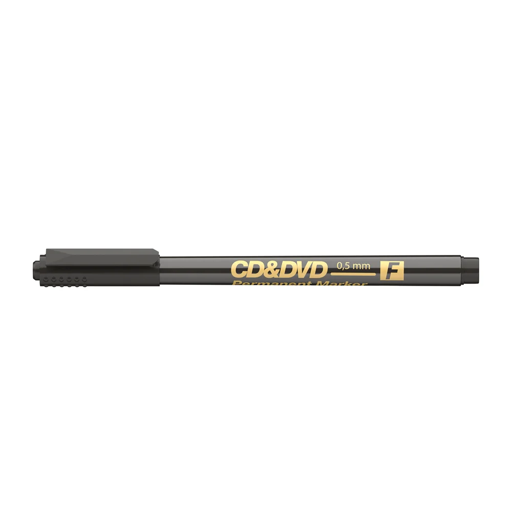 Alkoholos marker 0,5mm, CD/DVD F Ico, fekete - Image 4