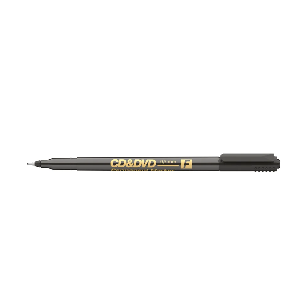 Alkoholos marker 0,5mm, CD/DVD F Ico, fekete - Image 2