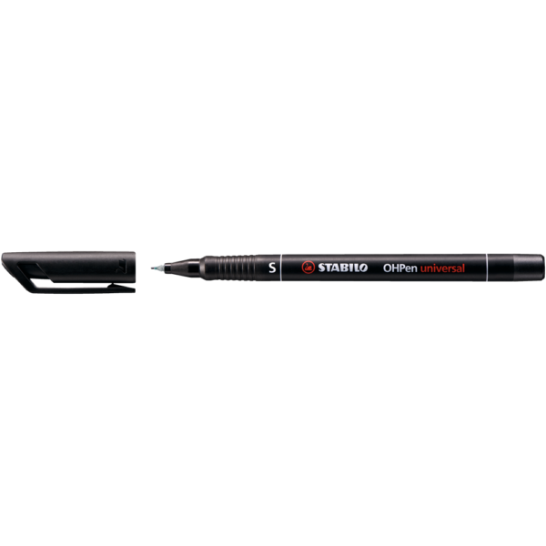 Alkoholos marker 0,4mm, STABILO OHPen S fekete