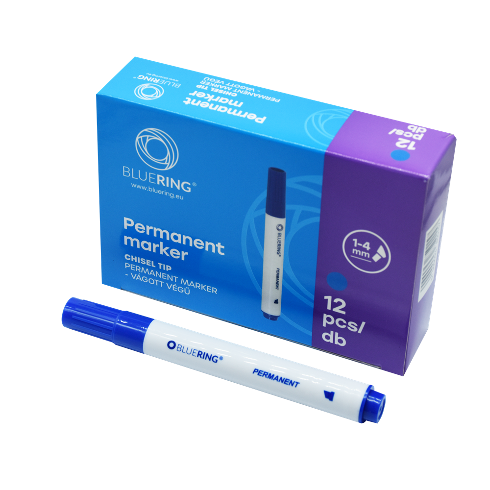 Alkoholos marker 1-4mm, vágott végű Bluering® kék