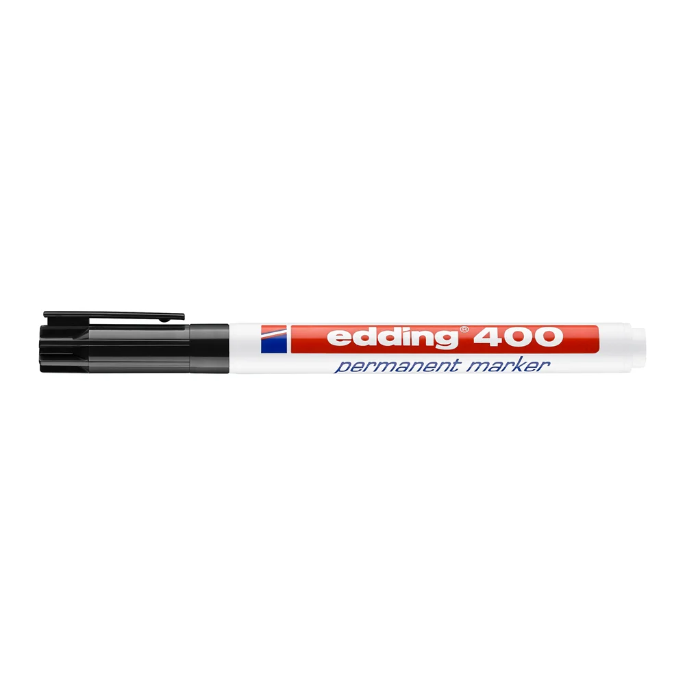 Alkoholos marker 1 mm, kerek hegyű, Edding 400 fekete