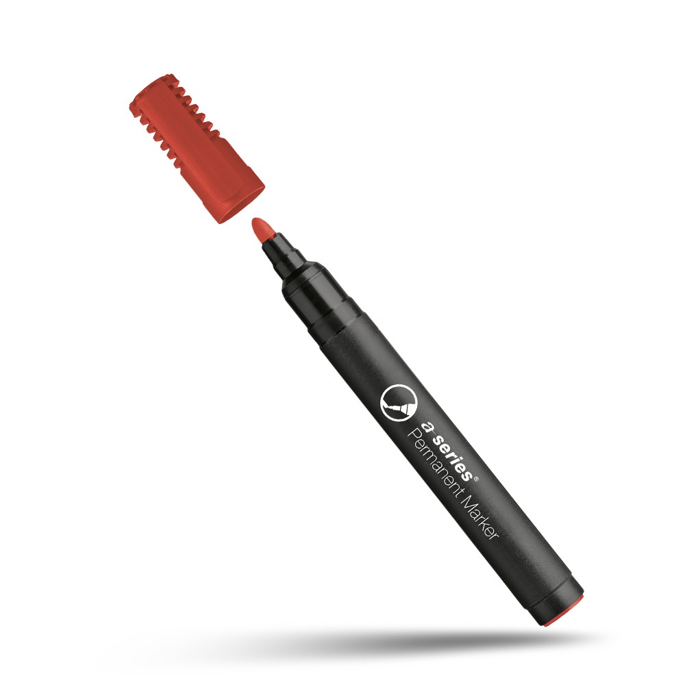 Alkoholos marker 3mm, kerek végű A-series piros - Image 2