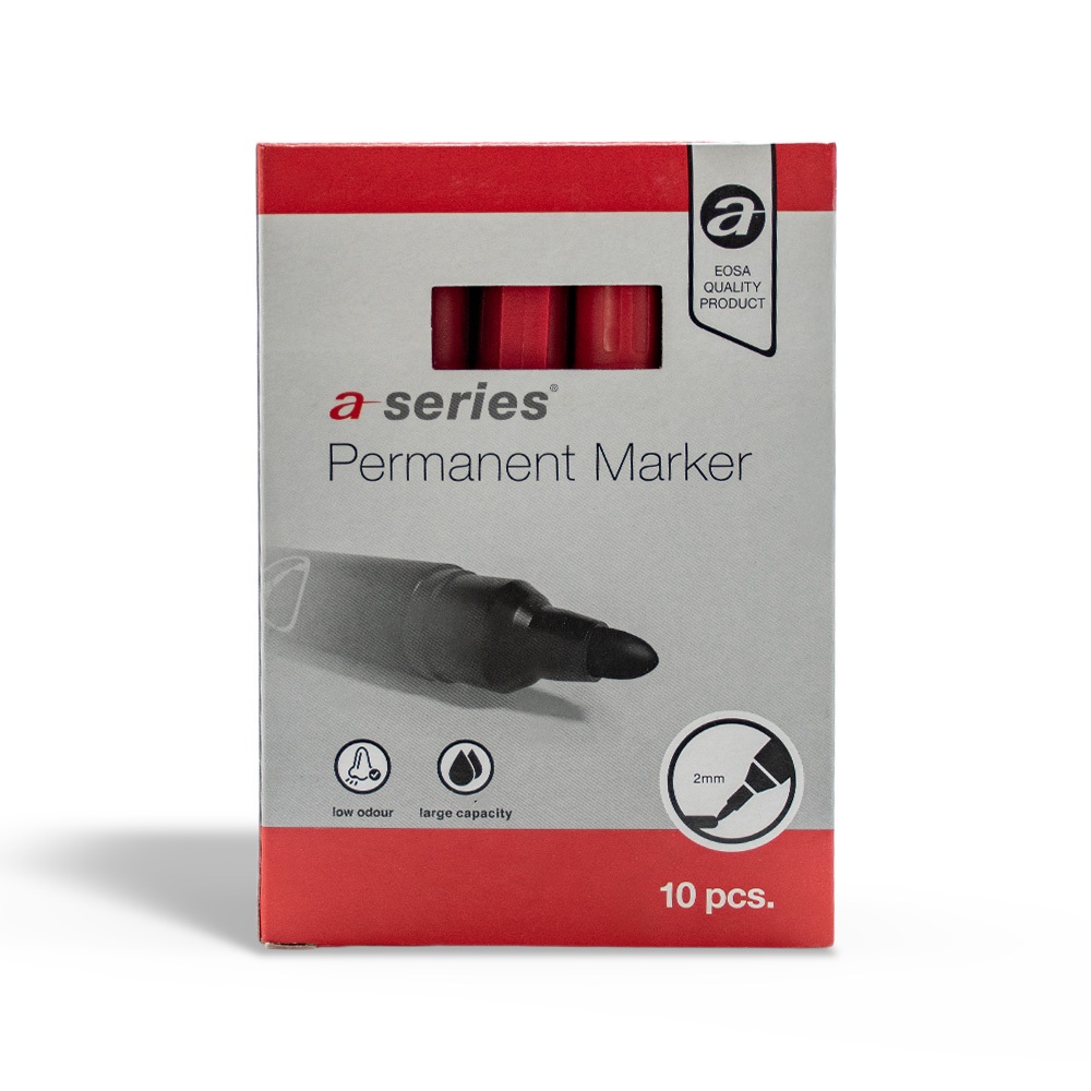 Alkoholos marker 3mm, kerek végű A-series piros - Image 3