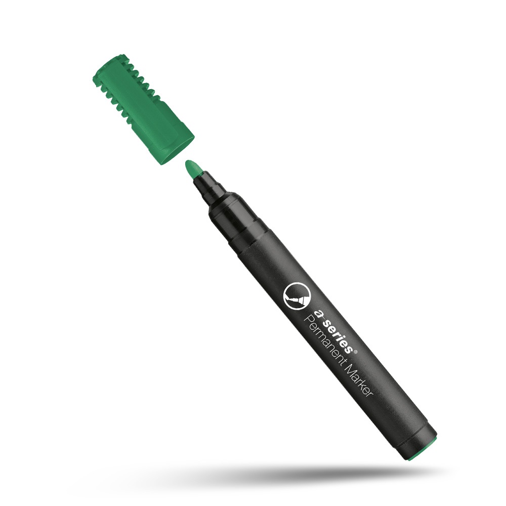 Alkoholos marker 3mm, kerek végű A-series zöld - Image 2