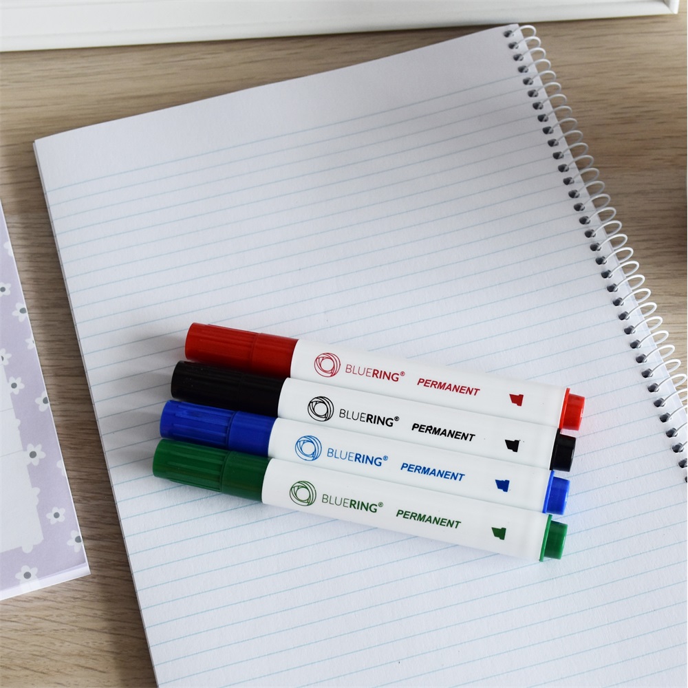 Alkoholos marker készlet, 1-4mm, vágott hegyű, 4-es készlet, Bluering® - Image 2