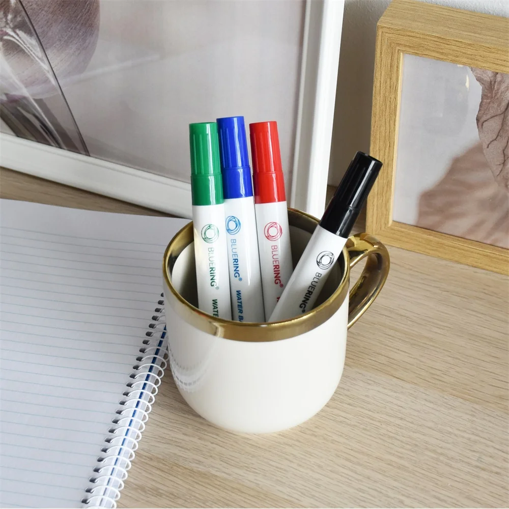 Alkoholos marker készlet, 1-4mm, vágott hegyű, 4-es készlet, Bluering® - Image 3