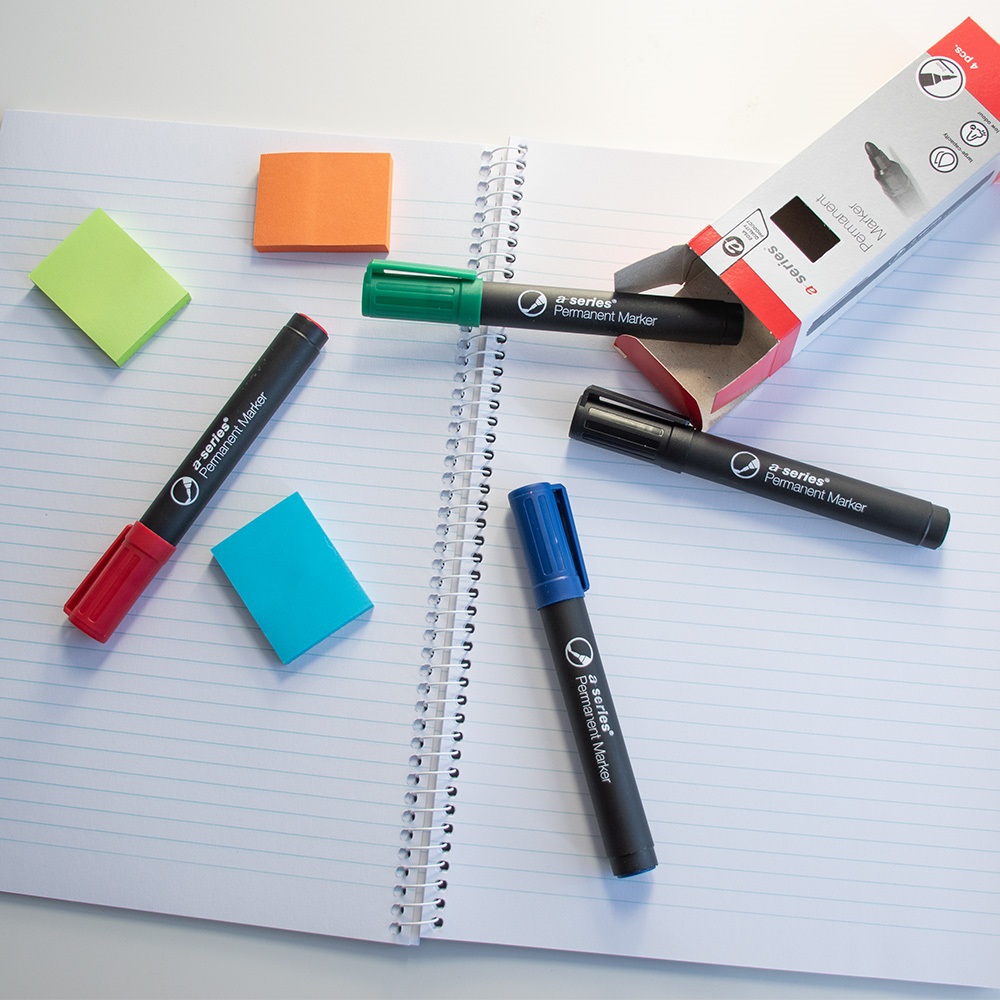 Alkoholos marker készlet, 3mm, kerek hegyű 4-es készlet A-series - Image 3