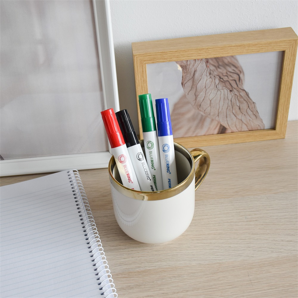 Alkoholos marker készlet, 3mm, kerek hegyű 4-es készlet Bluering® - Image 2