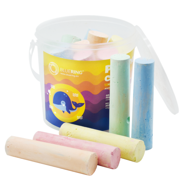 Aszfaltkréta vödrös Bluering® 15 db klf. szín,