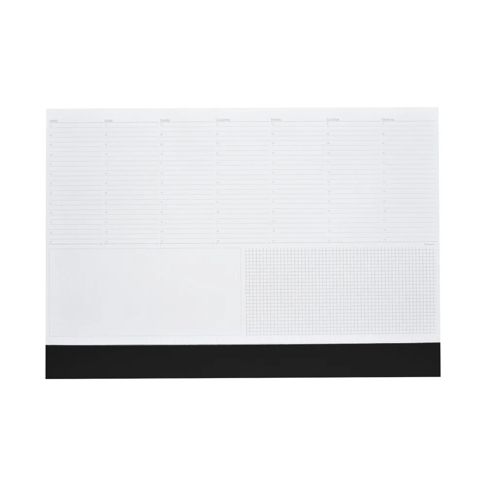Asztali könyöklő fehér lapokkal fekete műbőrcsíkkal 570 x 390 mm  Realsystem 2026.