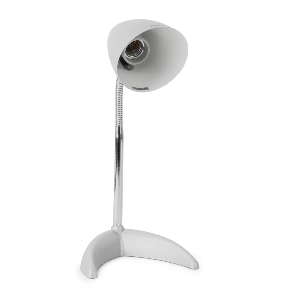 Asztali lámpa, Basic, C-talpas, max. 40W, AVIDE, ezüst - Image 2