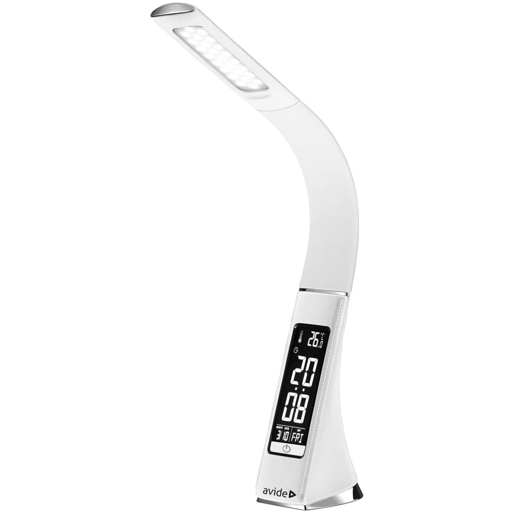 Asztali LED lámpa, Luna, kijelzős, 6W, 6400K, AVIDE, fehér - Image 3
