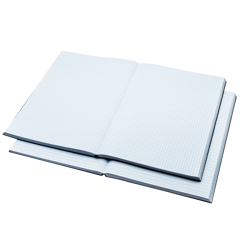 Beírókönyv A4, 200lap fekete PVC borító, Bluering® kockás - Image 3