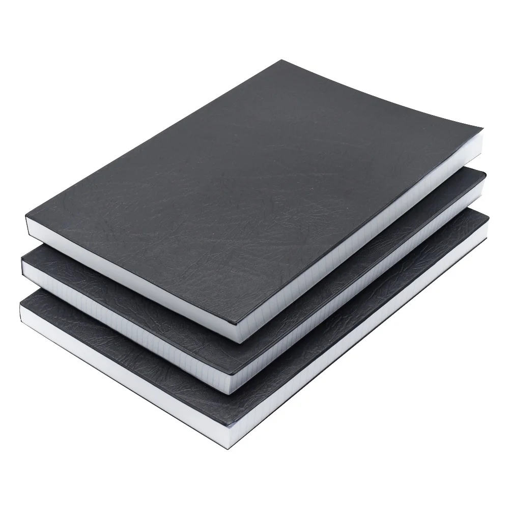 Beírókönyv A4, 200lap fekete PVC borító Bluering® vonalas - Image 4