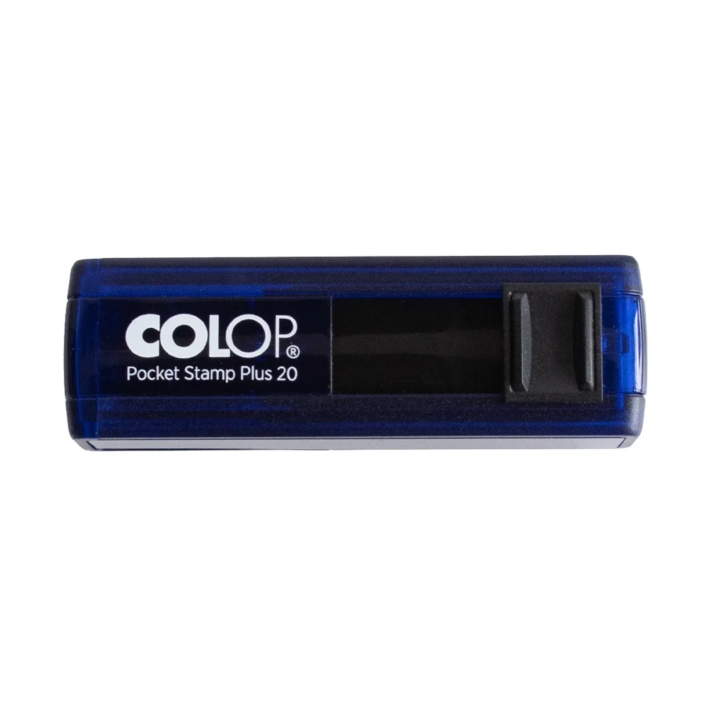 Bélyegző Printer Colop Pocket Stamp 20 kék átlátszó ház kék párna - Image 2
