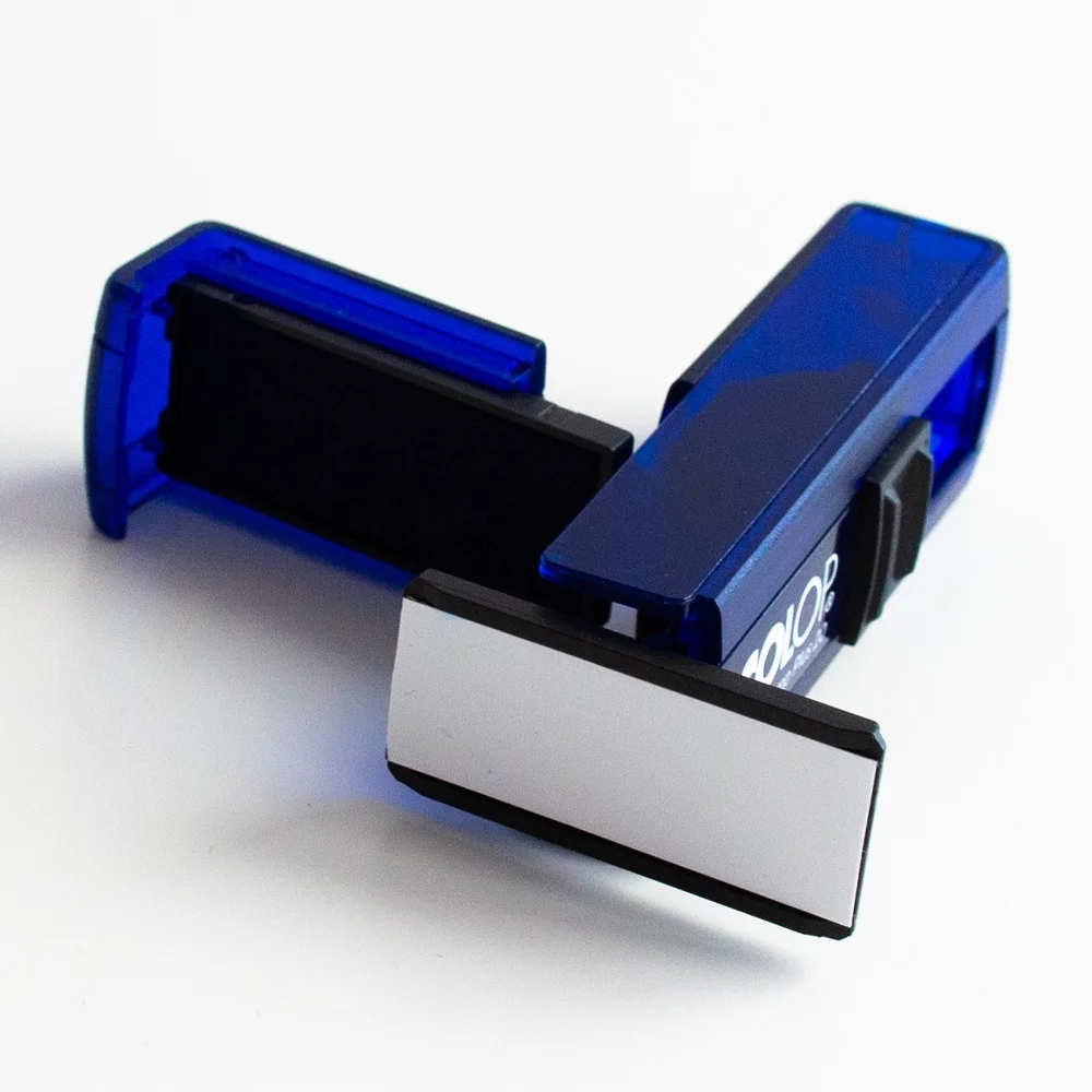 Bélyegző Printer Colop Pocket Stamp 20 kék átlátszó ház kék párna - Image 3