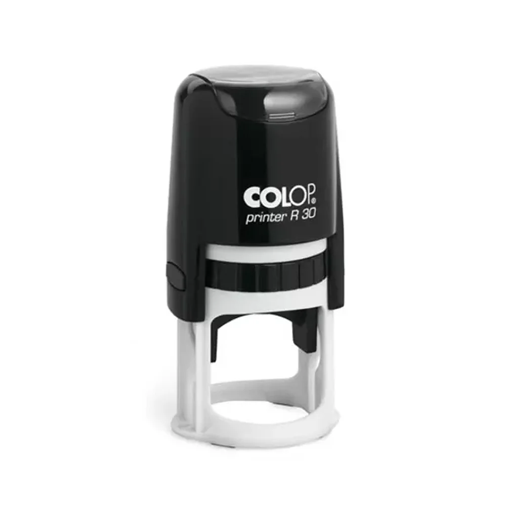 Bélyegző R30 Printer Colop fekete ház/ natúr párna kör lenyomat - Image 2