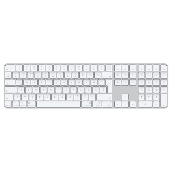 Billentyűzet APPLE MAGIC KEYBOARD bluetooth (QWERTZ, magyar nyelvű, Touch ID, számbillentyűzet) fehér