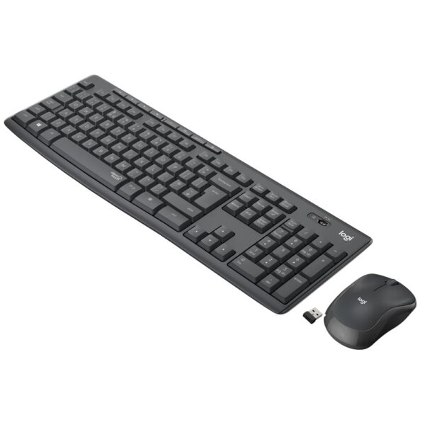 Billentyűzet+egér vezeték nélküli Silent HUN fehér Logitech MK295