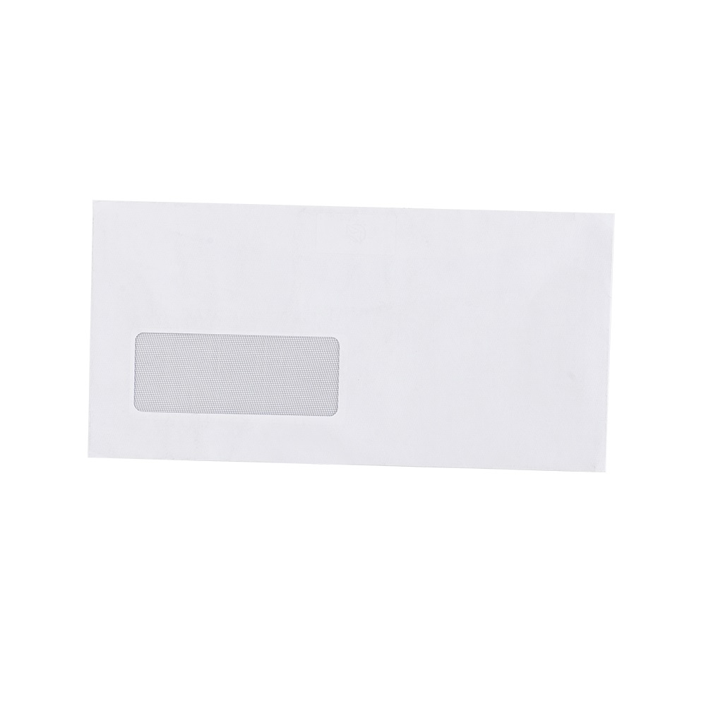 Boríték LC6/5 enyvezett bélésnyomott bal ablakos 35x90mm 114x229mm B20A20 külső záródású Bluering® fehér - Image 2