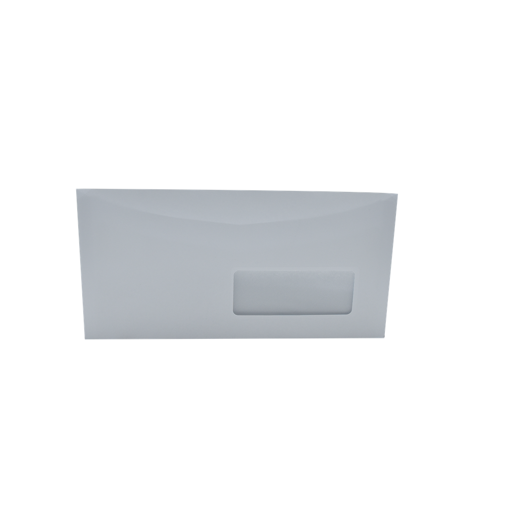 Boríték LC6/5 enyvezett bélésnyomott jobb ablakos 35x90mm, gépi töltéshez, külső füles 114x229mm, J28A20 Bluering®