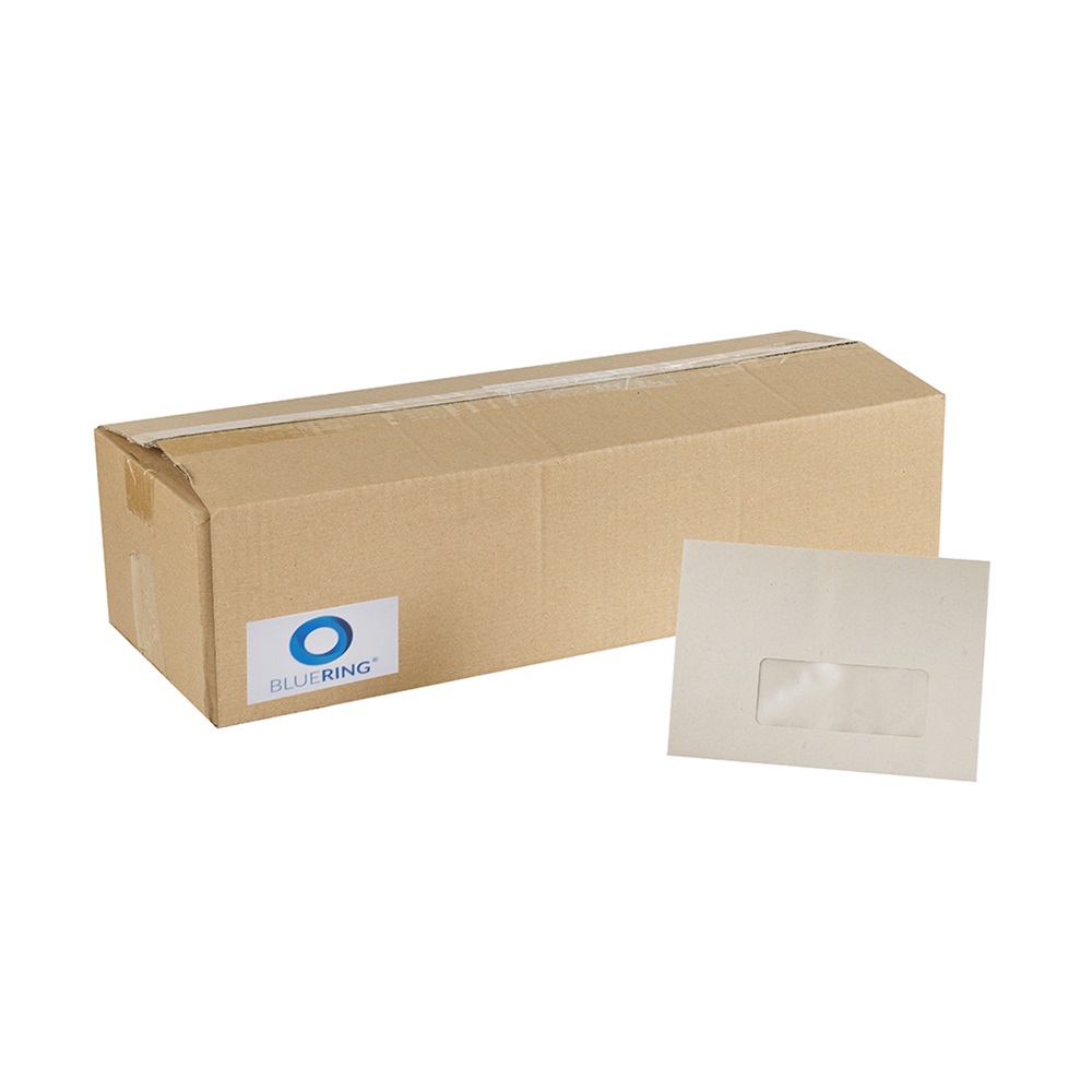 Boríték LC6 enyvezett újrahasznosított jobb ablakos (35x90mm) Bluering®