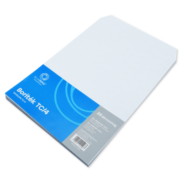 Boríték TC/4 öntapadó bélésnyomott 229x324mm Bluering® 25 db/csom fehér