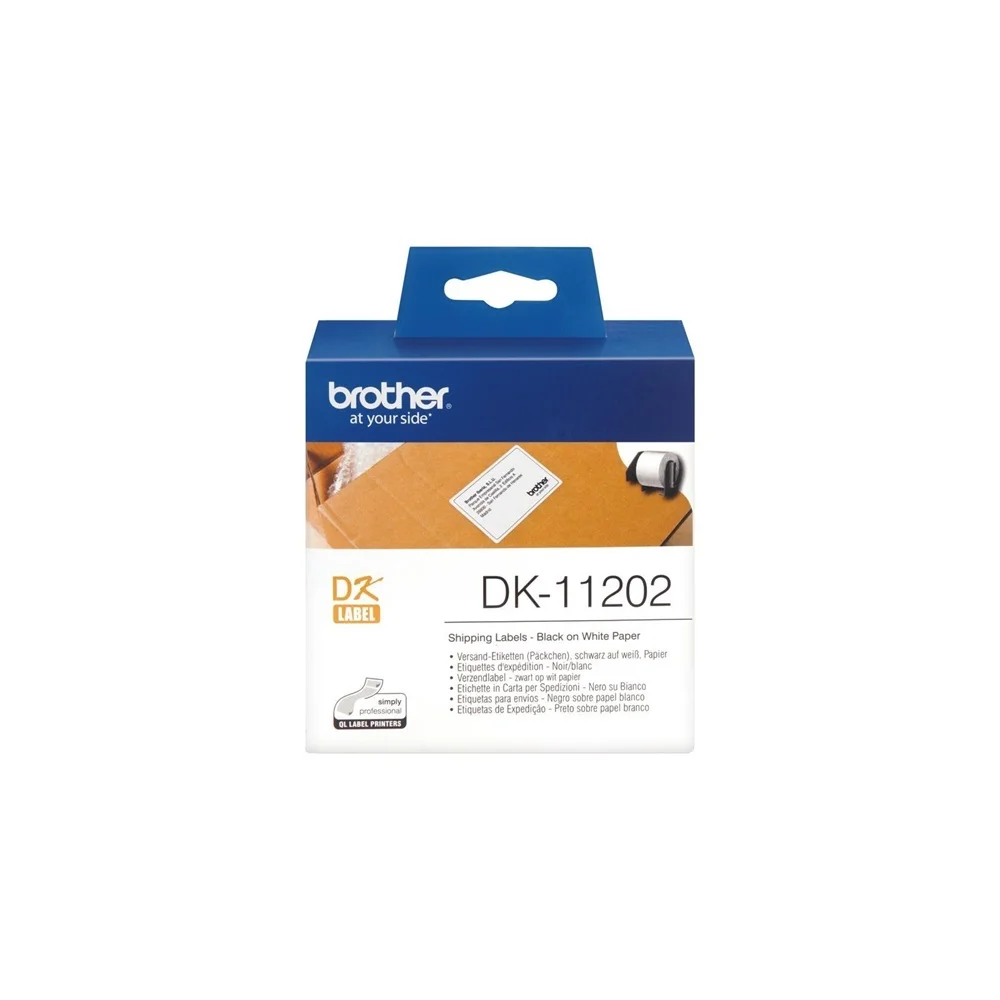 Brother DK11202 etikett 62x100mm 300 db etikett/doboz fehér ORIGINAL