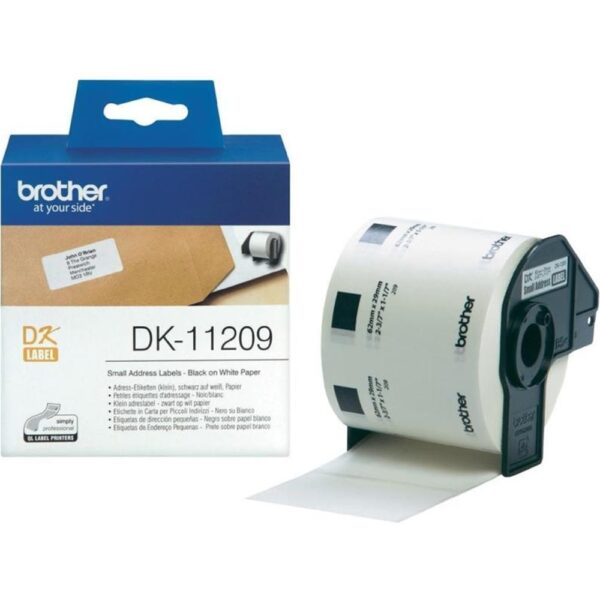 Brother DK11209 etikett 29x62mm 800 db etikett/doboz fekete ORIGINAL