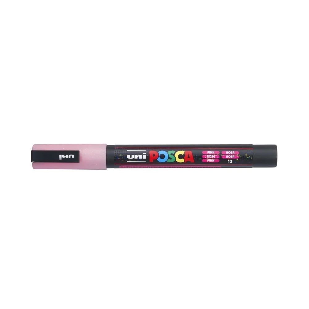 Dekormarker 0,9-1,3mm, Uni-Posca PC-3ML csillámló rózsaszín
