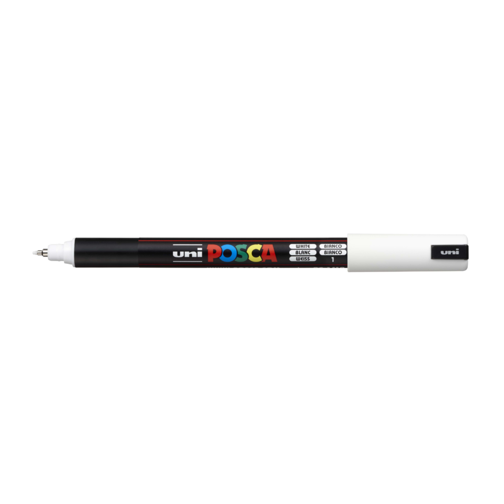 Dekormarker 0,7mm, Uni Posca PC-1MR fehér - Image 2