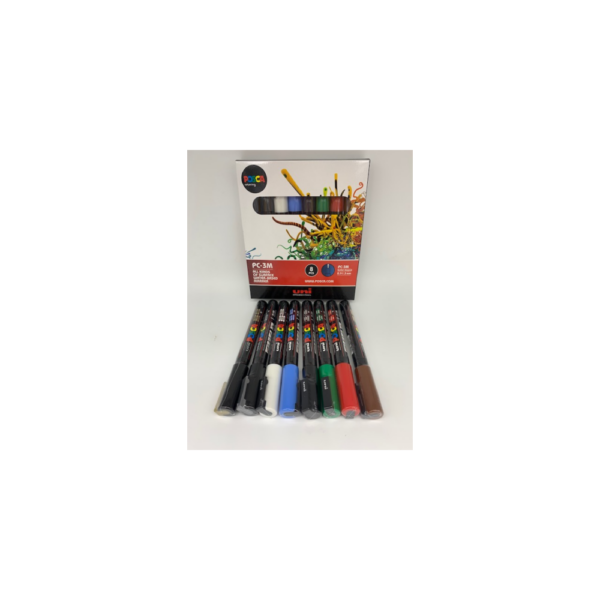 Dekormarker 0,9-1,3mm, Uni Posca PC-3M 8 db-os készlet, "HOLIDAY"