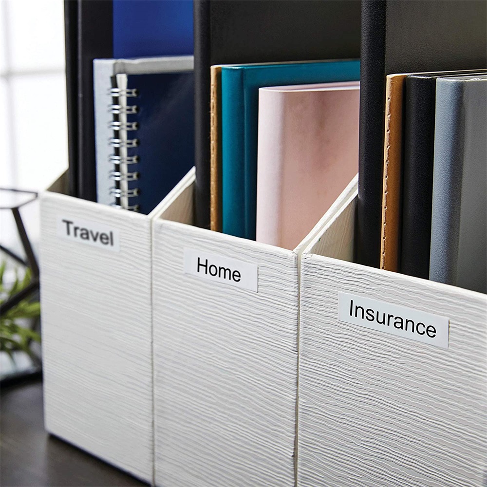 Feliratozógép szalag tartós poliészter Dymo D1 S0718060/16959 12mmx5,5m, ORIGINAL, fekete/fehér - Image 3