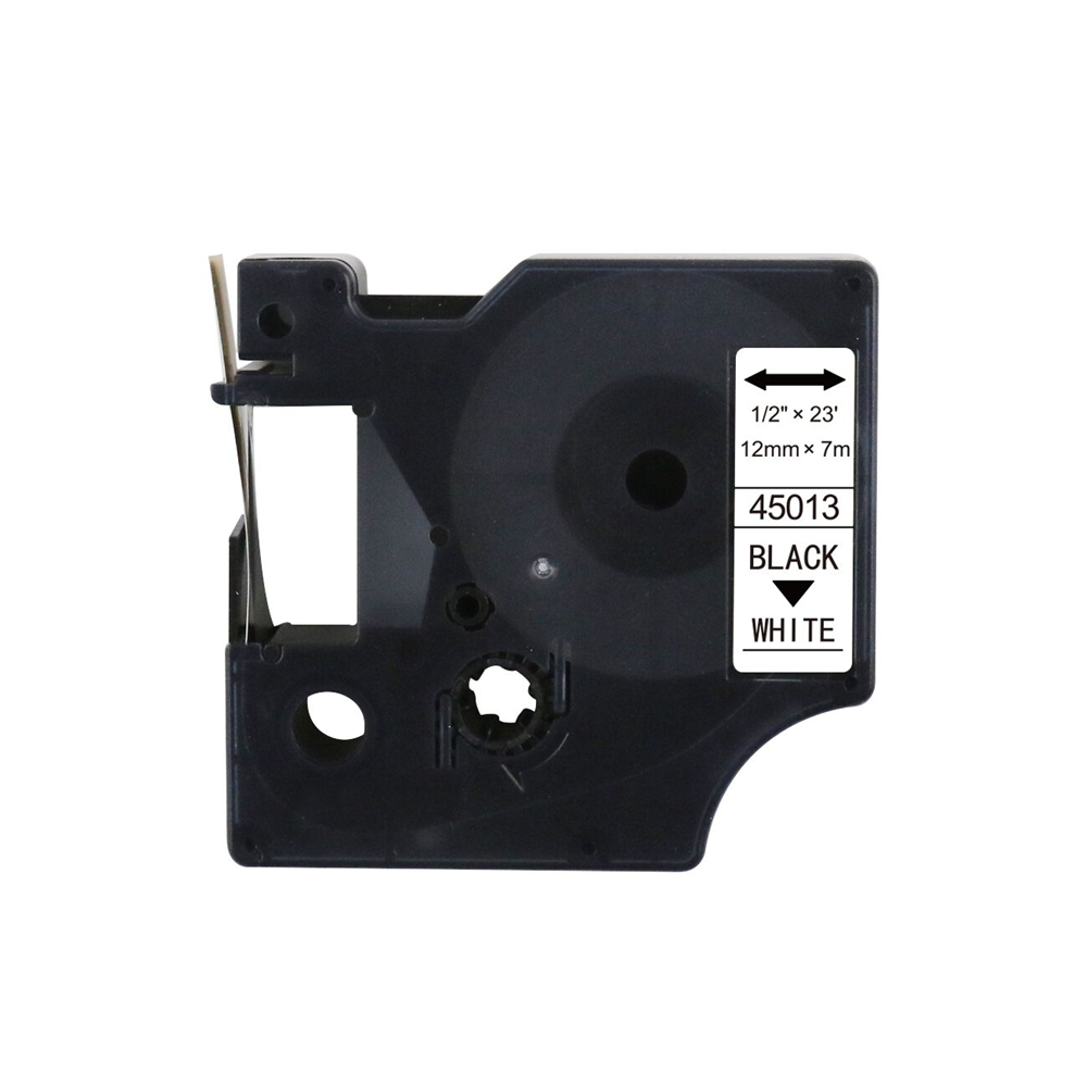 Feliratozógép szalag kompatibilis Dymo D1 S0720530/45013 12mmx7m ECO fekete/fehér - Image 2