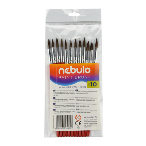 Ecset 10-es festett nyéllel 12 db/csomag, Nebulo