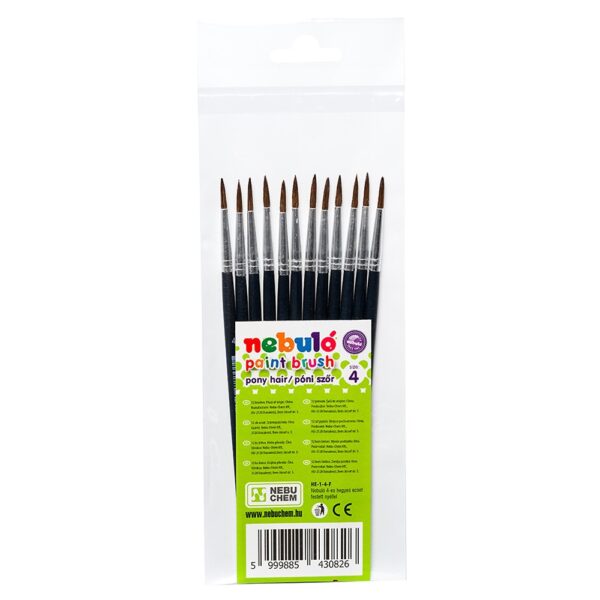 Ecset 4-es festett nyéllel 12 db/csomag, Nebulo