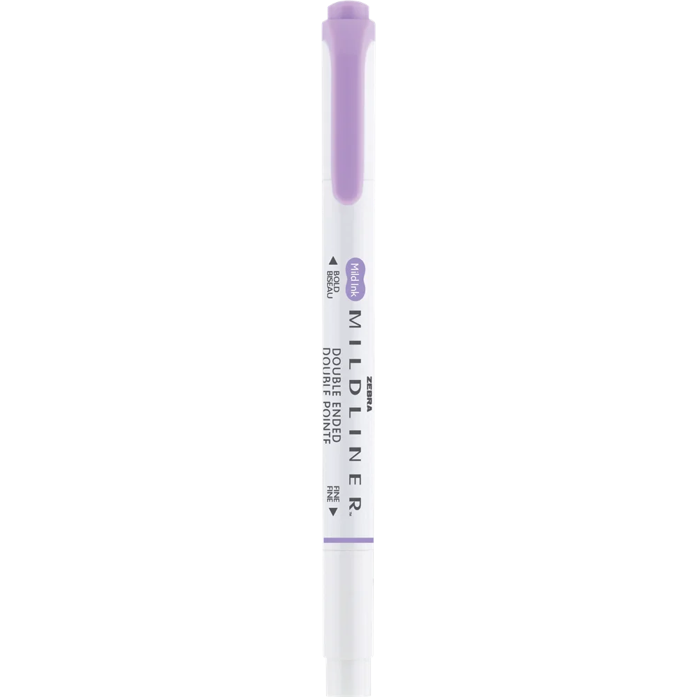 Ecsettol kétvégű Zebra Mildliner Cool & Refined, lila