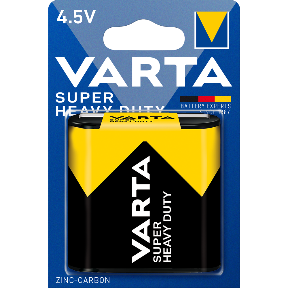 Elem 4,5V 3LR12 Superlife féltartóslapos 1 db/csomag, Varta