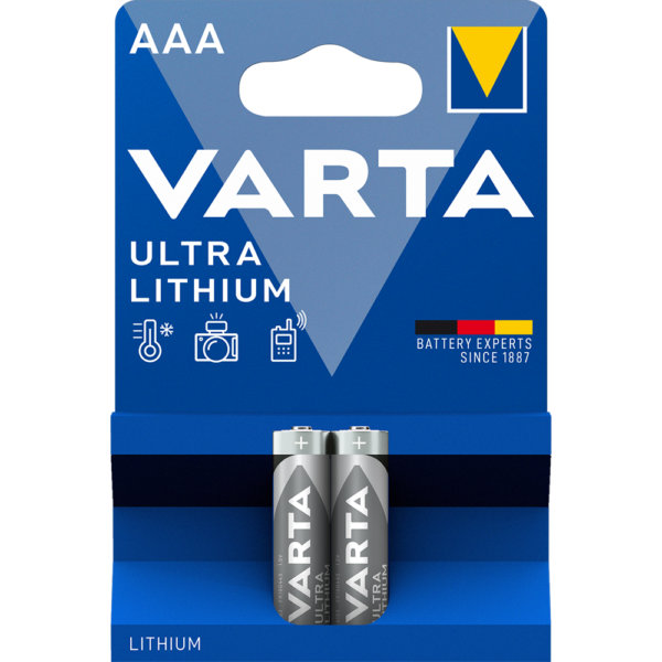 Elem AAA mikro LR03 2 db/csomag, Varta Ultra Lithium