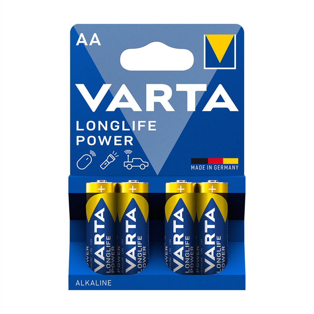 Elem AA ceruza LR06 Longlife Power 4 db/csomag, Varta