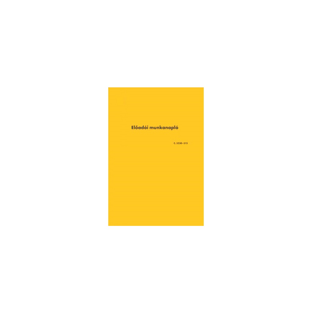 Előadói munkanapló A4, álló 20lapos füzet C.5230-315 Bluering®